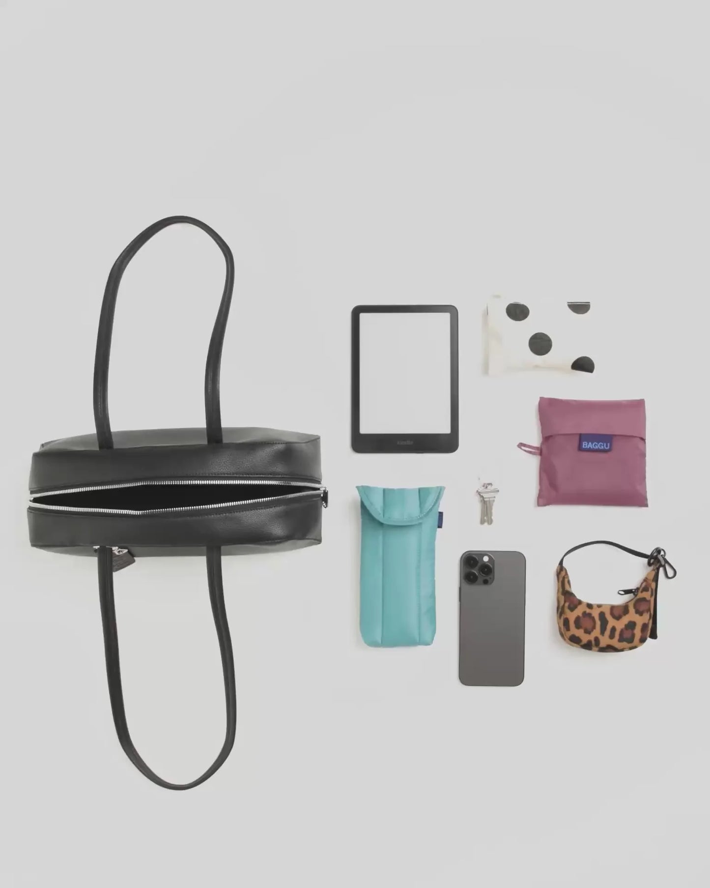RECYCLED LEATHER BOWLER BAG - US 7000