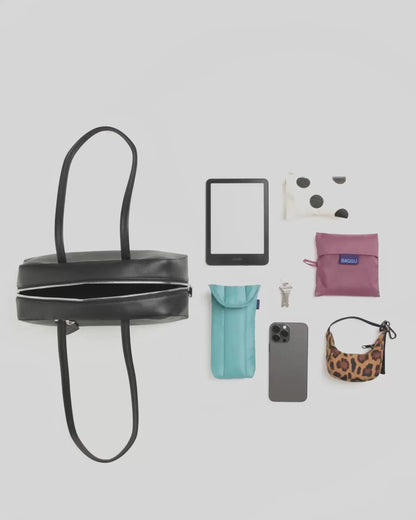 RECYCLED LEATHER BOWLER BAG - US 7000